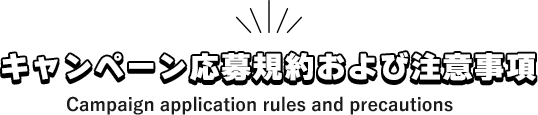 キャンペーン応募規約および注意事項