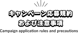 キャンペーン応募規約および注意事項