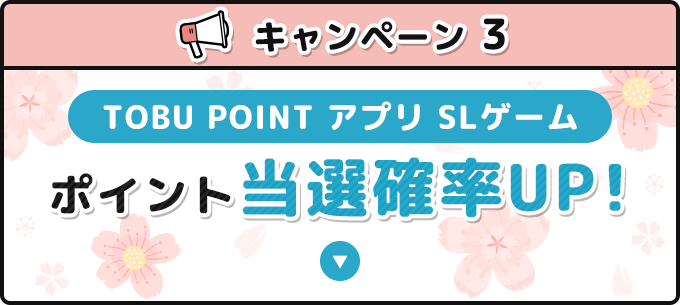 キャンペーン3 ポイント当選確率UP！