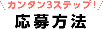 カンタン3ステップ応募方法